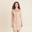 Robe droite réversible taupe femme