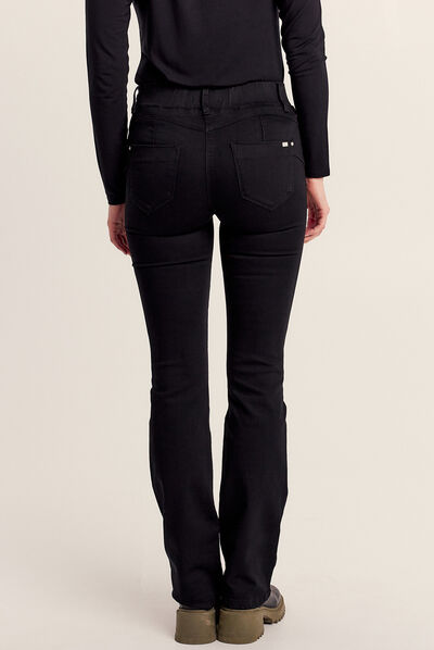 Pantalon tregging bootcut noir femme