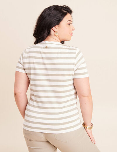 T-shirt manches courtes vert femme