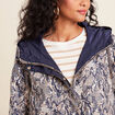 parka cintrée réversible à capuche beige femme