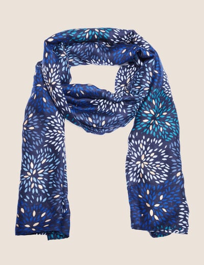 Foulard bleu fonc&eacute; femme