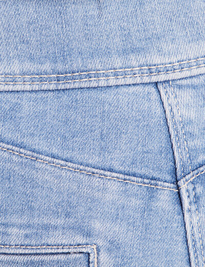 Jean coupe bootcut taille haute denim bleach femme