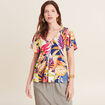 T-shirt manches courtes multicolore femme