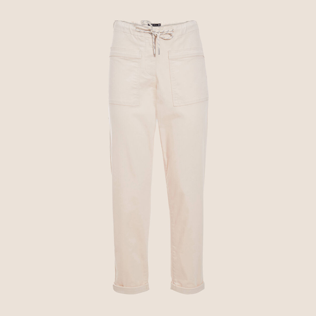 Pantalon coupe mom 7/8&egrave;me ivoire femme