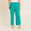 Pantalon flou avec pan vert émeraude femme
