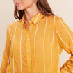 Chemise ample manches 3/4 col chemise jaune femme