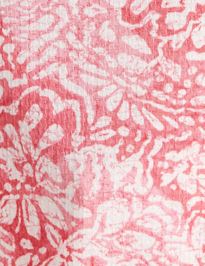 D&eacute;bardeur d&eacute;tails de volants orange corail femme