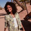Veste boutonnée vert femme