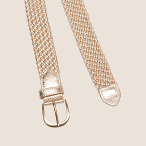 ceinture tressee metalissee couleur or femme Ceinture tressée métalissée couleur or femme