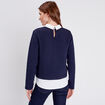 T-shirt manches longues bleu foncé femme