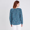 Blouse manches longues bleu marine femme