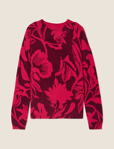 Pull manches longues bordeaux femme