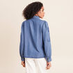 Chemise broderie manches longues denim double stone femme