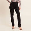Pantalon droit taille haute noir femme
