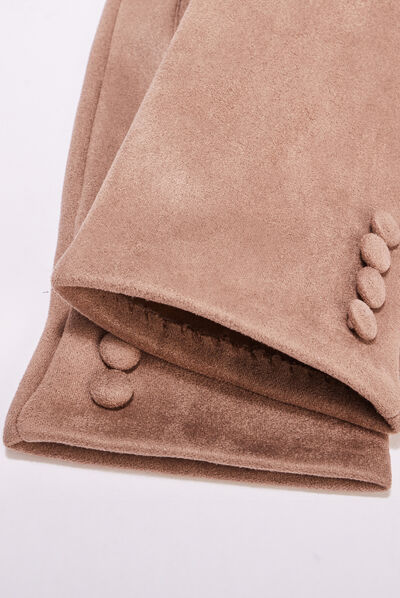 Gants suédine taupe femme