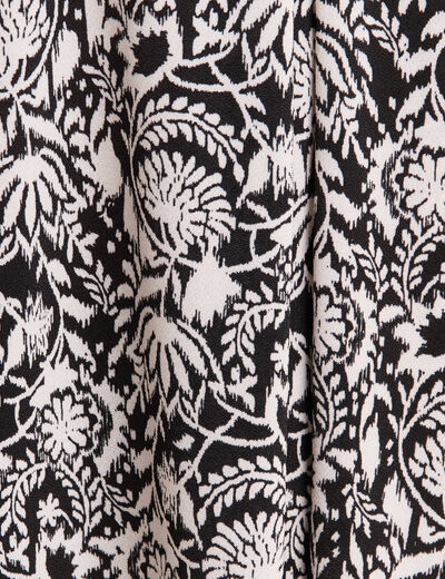 Blouse manches 3/4 noir femme