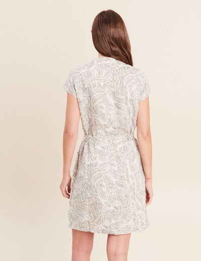 Robe droite zipp&eacute;e gris femme