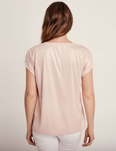 T-shirt manches courtes vieux rose femme