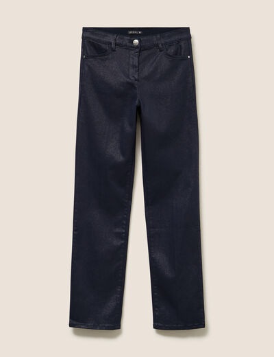 Pantalon magique L'Unique effet brillant bleu marine femme