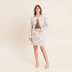 Jupe droite r&eacute;versible blanc femme