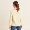 Pull confectionné en France jaune pastel femme