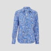 Chemise manches longues bleu femme