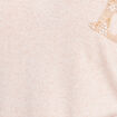 Polo manches longues col chemise brod&eacute; creme femme