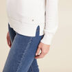 Pull col rond ecru femme