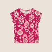 T-shirt manches courtes rose fushia femme