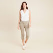 Pantacourt droit taille standard vert clair femme