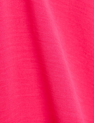 Blouse manches 3/4 rose fushia femme