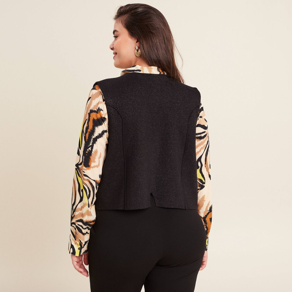 Gilet sans manches noir femme