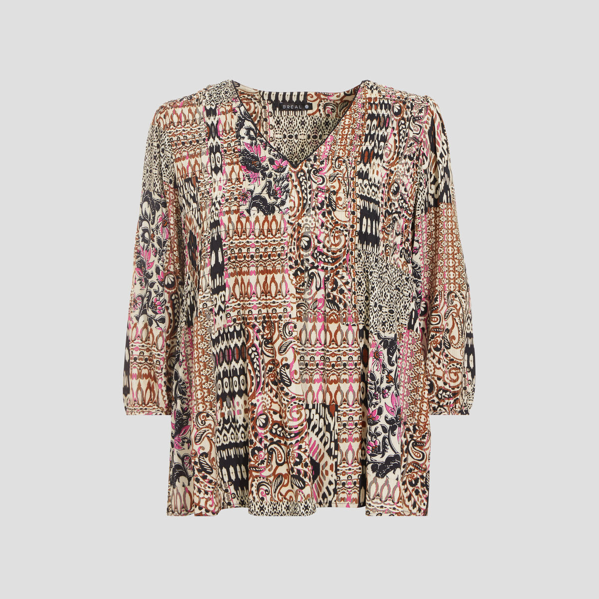 Blouse manches 3/4 creme femme