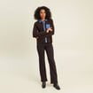Pantalon magique L'Unique coupe bootcut marron fonc&eacute; femme