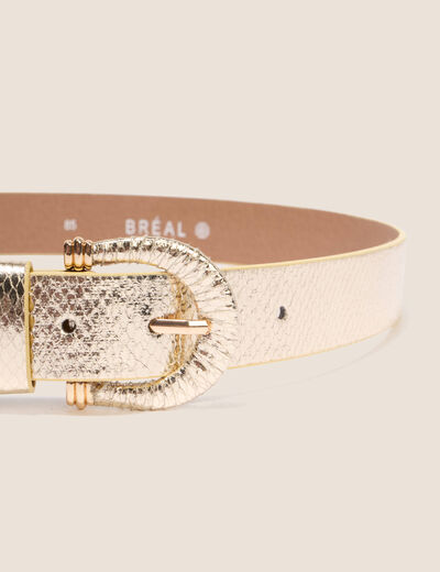 Ceinture fine couleur or femme