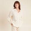 Chemise avec sequins ecru femme