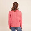 Pull col tunisien manches longues rose femme