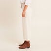 Jean large taille haute 7/8ème ivoire femme
