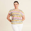 T-shirt manches courtes beige femme