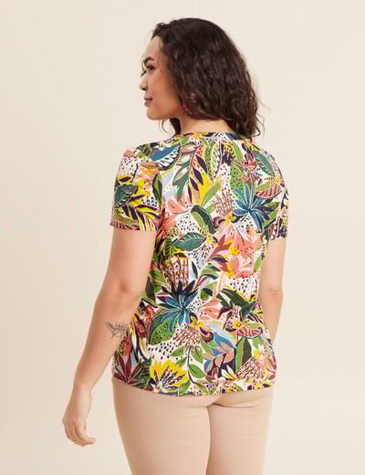 T-shirt manches courtes bleu ciel femme