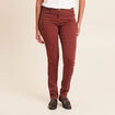 Jean coupe ajust&eacute;e taille bascul&eacute;e marron femme