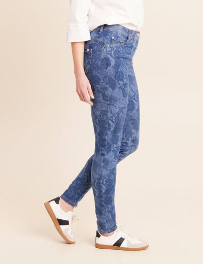 Jean magique L'Unique coupe ajust&eacute;e bleu femme