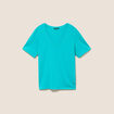 T-shirt manches courtes vert turquoise femme