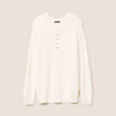 Pull col tunisien ivoire femme