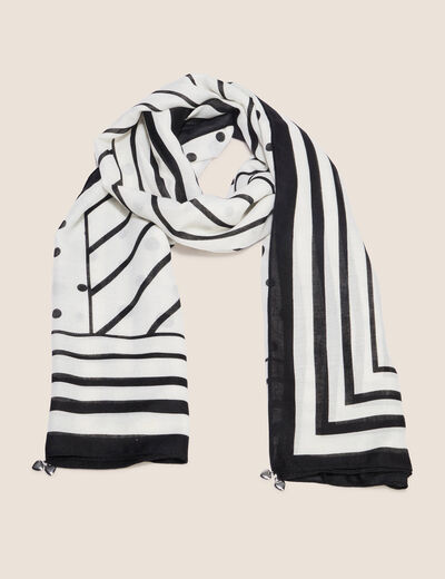 &Eacute;tole en voile polyester recycl&eacute; noir femme