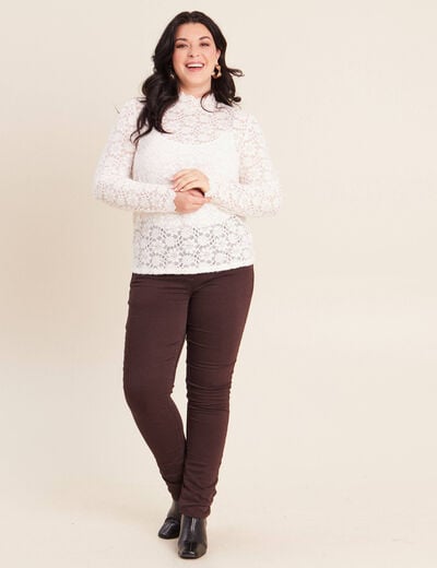 Pantalon magique Le Chaud marron fonc&eacute; femme