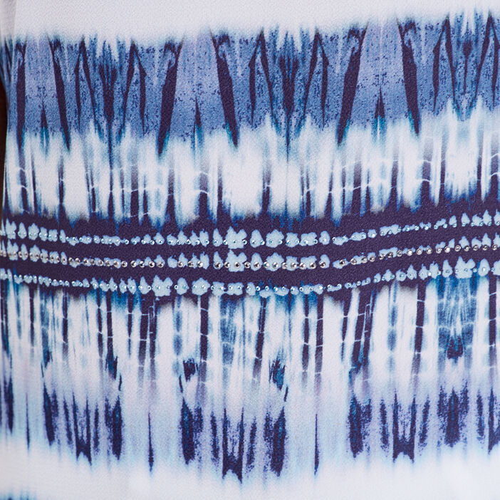 T-shirt manches courtes bleu foncé femme