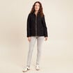 Manteau doubl&eacute; avec laine noir femme