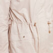 Parka déperlante cintrée lien à coulisse sable femme