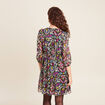 Robe &eacute;vas&eacute;e manches 3/4 noir femme